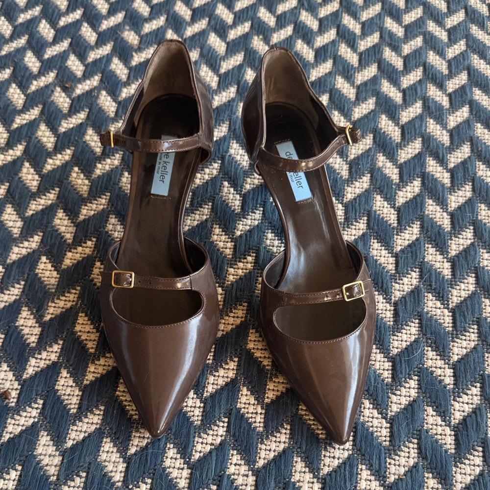 Elegant Brown Leather Heels with Buckle by Loeffler Randall